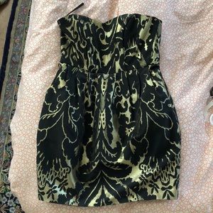 H&M strapless gold mini - 8